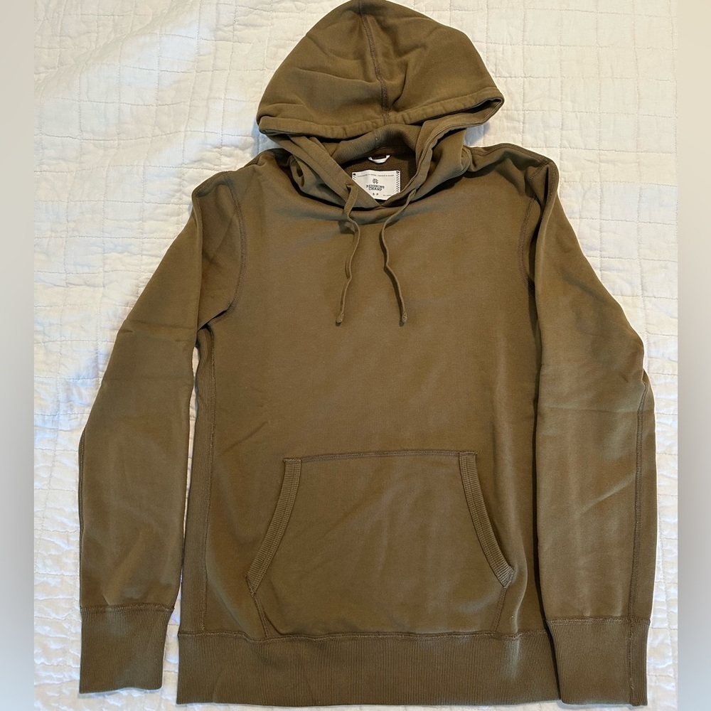 Reigning Champ Olive Green Hoodie Sweatshirt Made in Canada